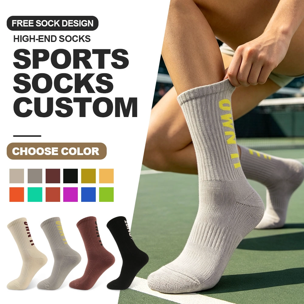 China Custom Logo Crew High Quality Women Men Breathable Knit Training Sports Socks Custom manufacturer