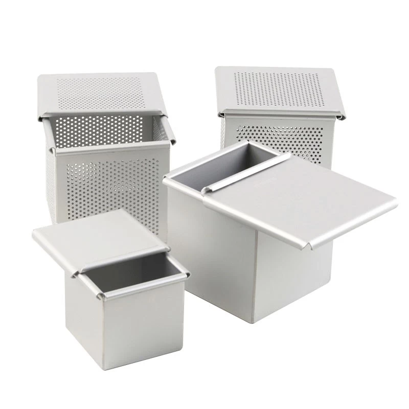 China Aluminum Square Mini Small Bread Loaf Pan with Lid manufacturer