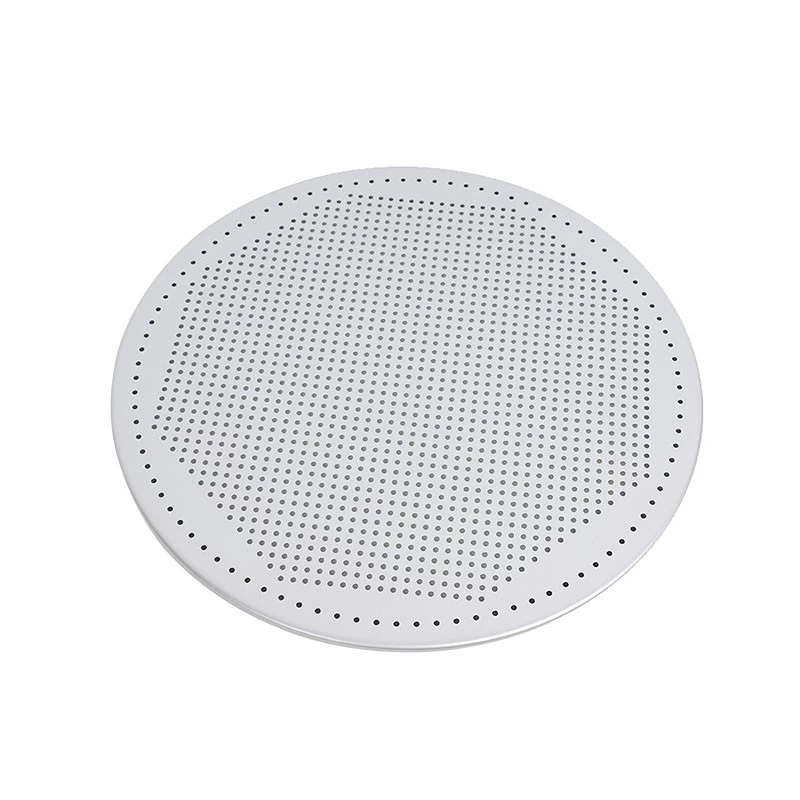 Tsina Perforated Aluminum Pizza Baking Tray Pan Plate na walang Gilid Manufacturer