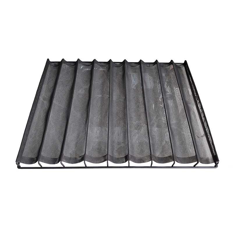 China Stainless Steel Wire Mesh Baking Tray French Bread Baguette Pan manufacturer
