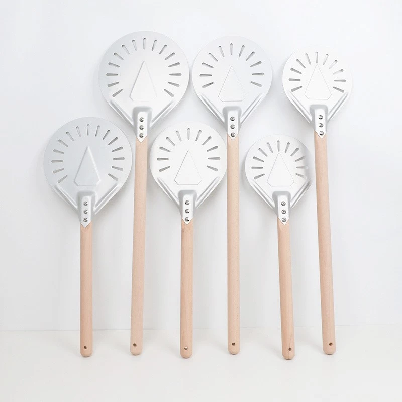 Spatule à pizza ronde de 7 pouces, spatule à pizza perforée avec