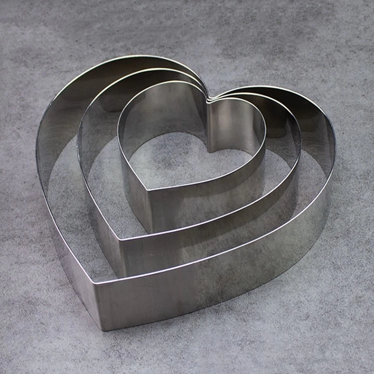 Heart Shaped Stainless Steel Mousse Ring Cake Mold