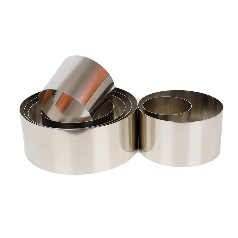 porcelana Molde para hornear de anillo de pastel de mousse de acero inoxidable profundo redondo fabricante