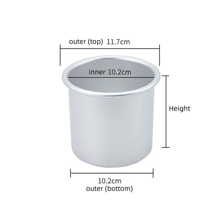 Round Aluminium Cake Mould (Diameter 5.25 x Height 3.75)