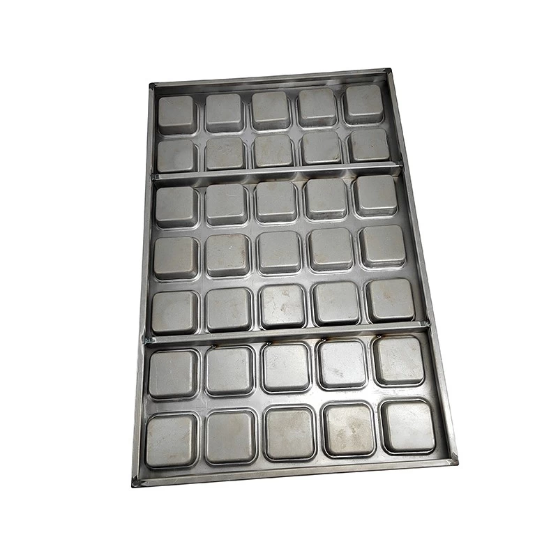 fábrica de moldes cuadrados para cupcakes, bandeja cuadrada para muffins a  granel, fabricante industrial de moldes para muffins