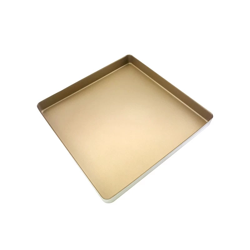 China Golden Color Nonstick Cookie Baking Sheet Aluminum Oven Tray manufacturer