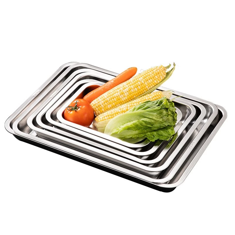 China 304 Stainless Steel Sheet Pan Baking Tray Kitchen Food Tray manufacturer