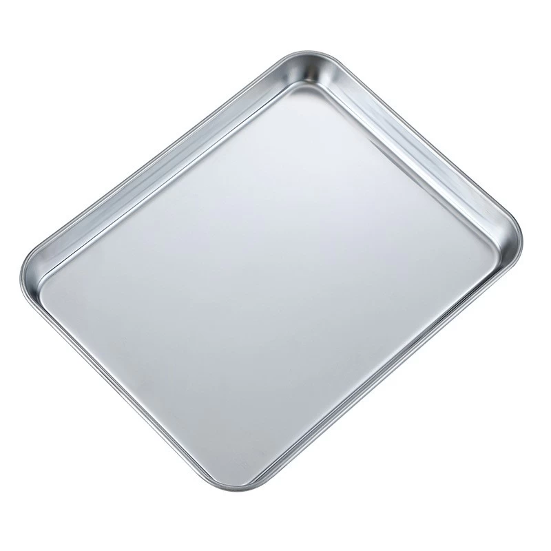 China Small Sizes Stainless Steel Cookie Baking Sheet Pan manufacturer