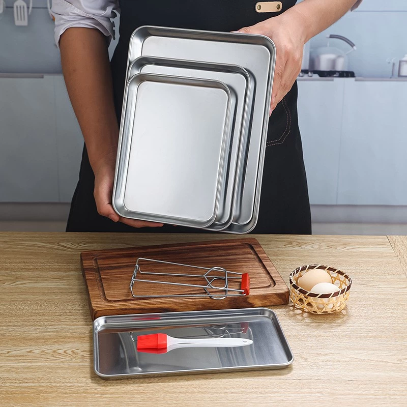 Small Sizes Stainless Steel Cookie Baking Sheet Pan