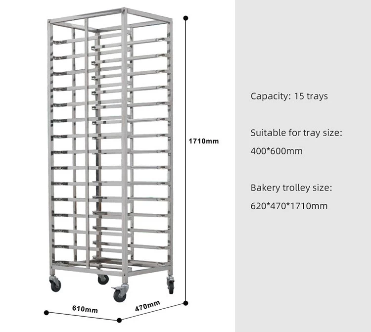 chariot de boulangerie en gros, usine de chariots à plateaux à pain,  fabricant de grilles de four