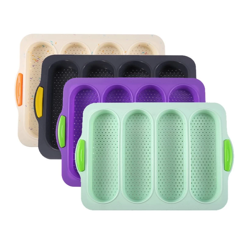 Silicone 4 Slots French Bread Tray Baguette Mould