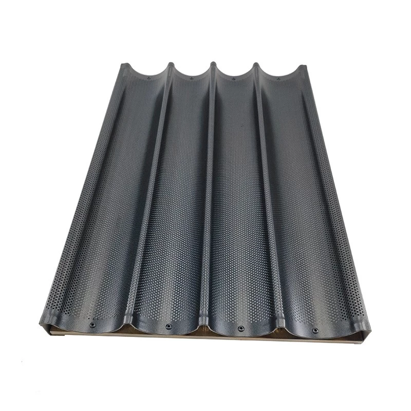 Китай Алюминиевая форма для багета с 4 волнами и антипригарным покрытием производителя