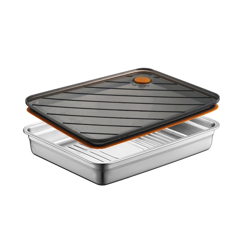 China Stainless Steel Sheet Pan Baking Tray with Lid manufacturer