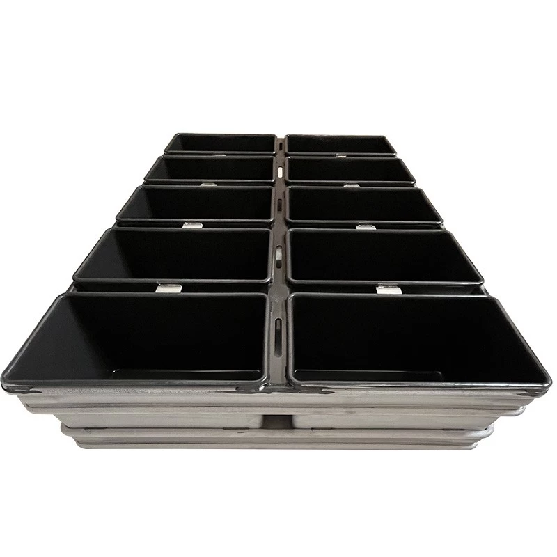 10 Cavities Strap Bread Loaf Baking Pan Set