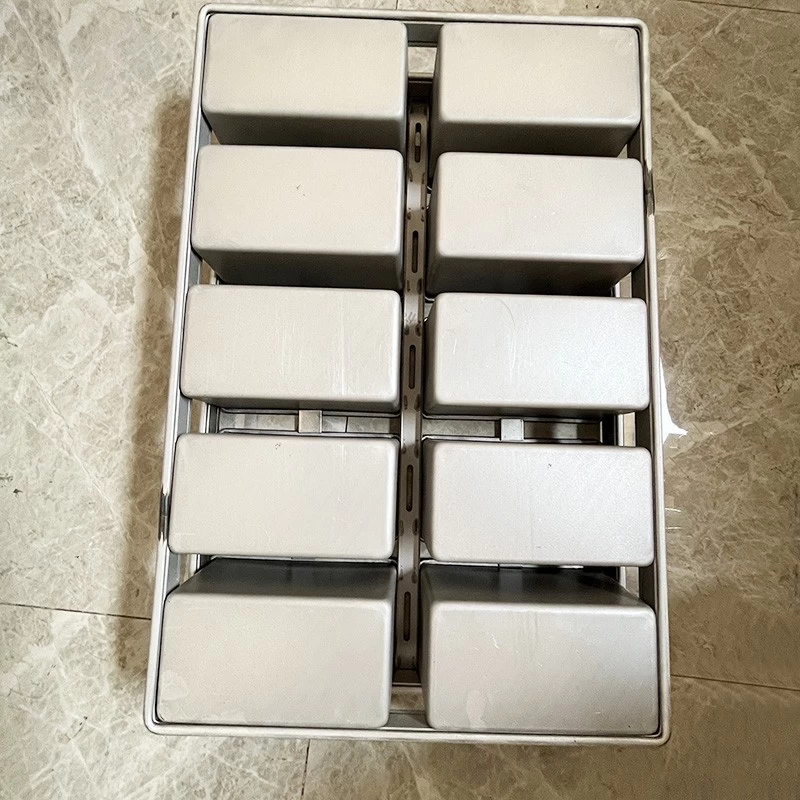 10 Cavities Strap Bread Loaf Baking Pan Set