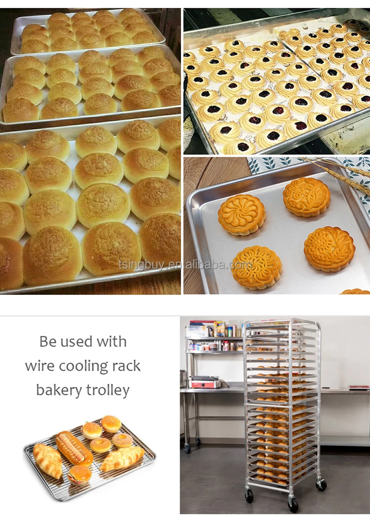 60 40 Rectangular Anodised Aluminium Tray Baking Pans Bakery Oven Bakeware For Restaraunt Bake Food Serving Cookies Frying