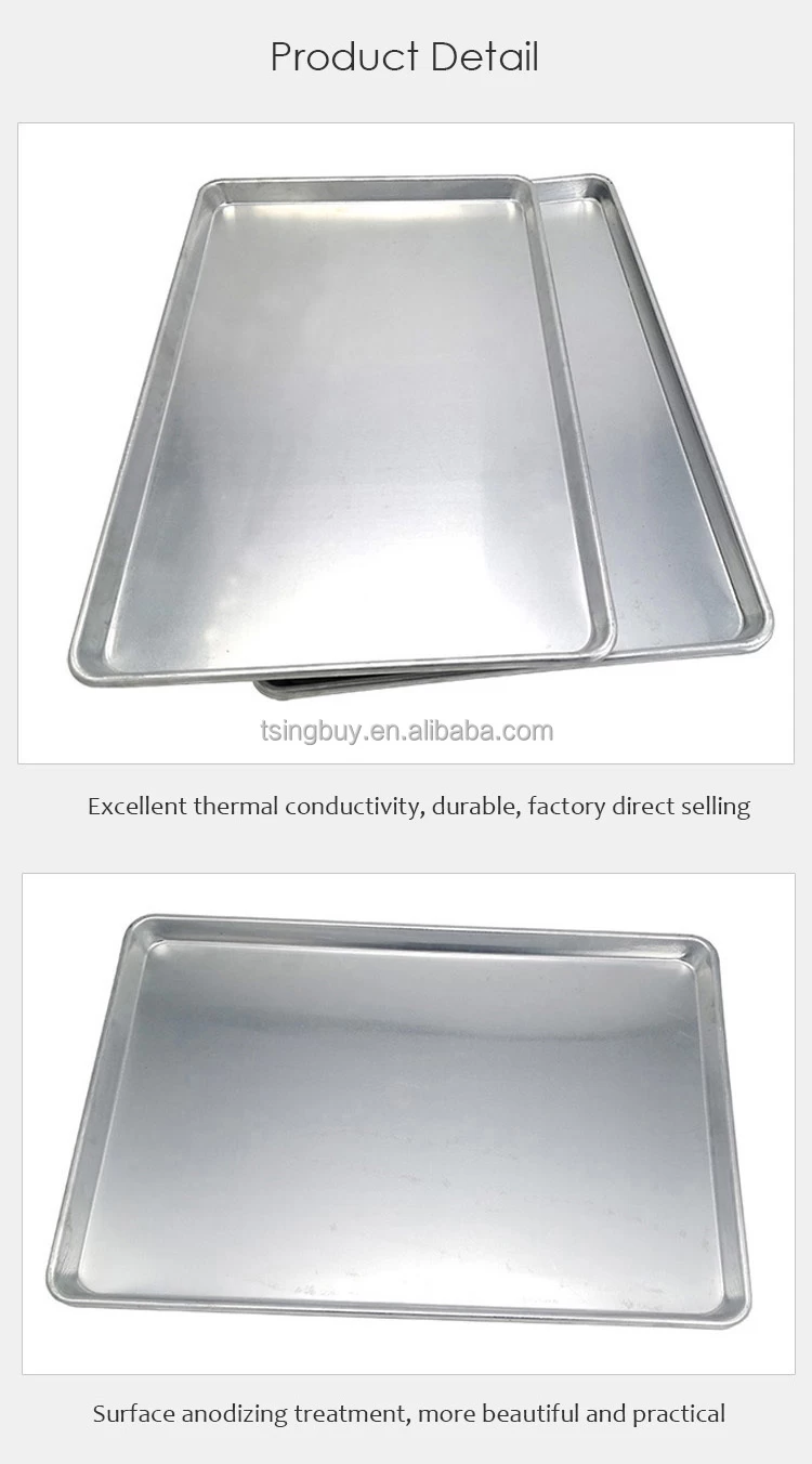 460cm×330cm Half Size Aluminium Flat Sheet Food Tray Baking Dishes & Pan For Cookie Bread