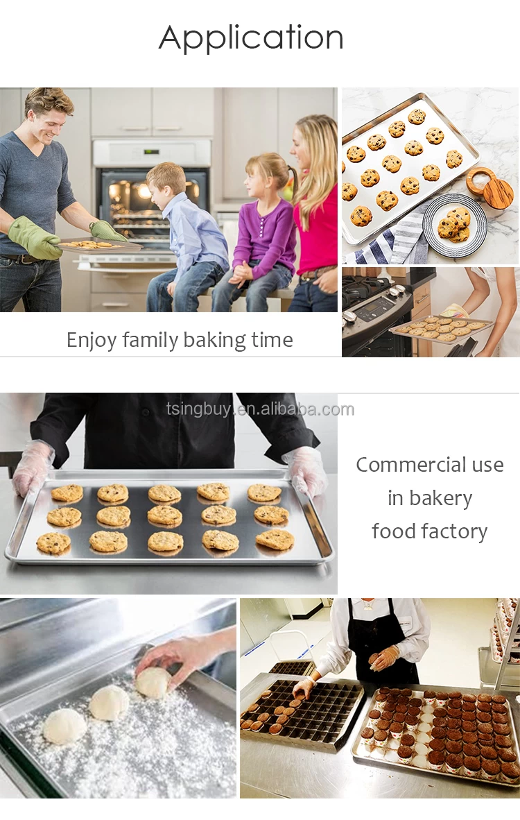 460cm×330cm Half Size Aluminium Flat Sheet Food Tray Baking Dishes & Pan For Cookie Bread