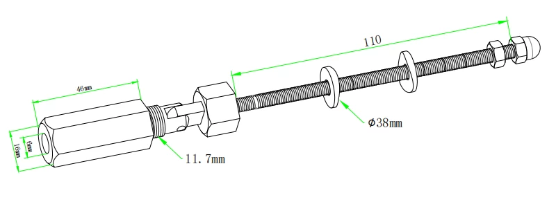 Tensor tubo 43 para cable - Forjas 2000 Accesorios acero inoxidable