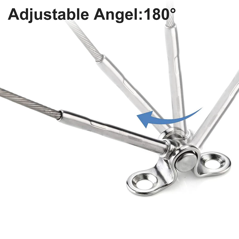 Stainlee steel adjustable 180 degree cable tensioner clamp for wire rope  cable railing system