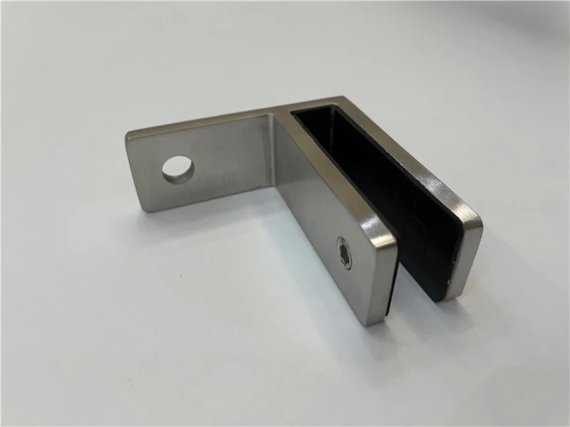 90 degree stainless steel matt black wall mounted glass clamp to hold glass