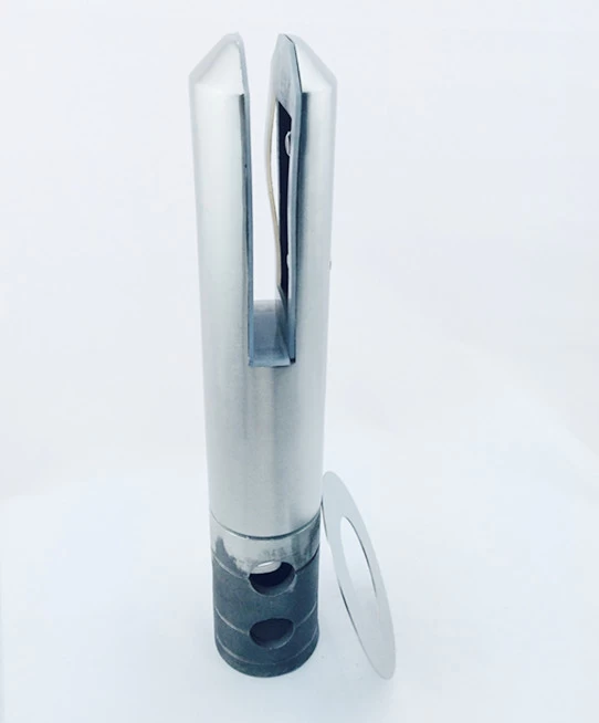 316 brushed stainless steel core drilled round spigots for glass fence