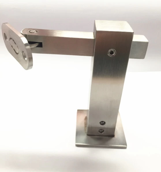 316 stainless steel wall mount handrail support bracket for flat handrail tube