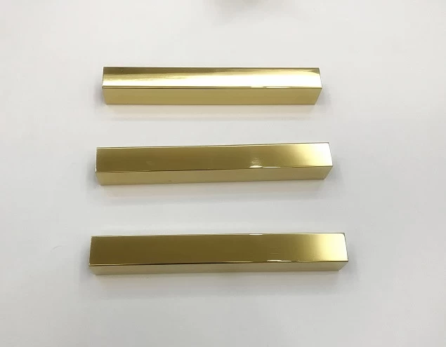 8K Mirror Polished Gold Stainless Steel 3 Way 40mm 50mm Square Tube Connector for Handrail Balustrade