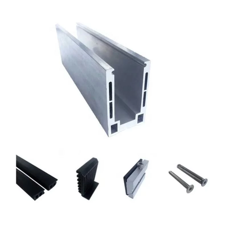 Aluminum U Base Channel for Frameless Glass Balcony Railing System