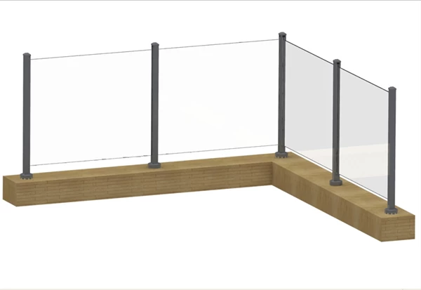 Geländer Aluminium-Profilpfosten-Glashandlauf für Glasgeländer
