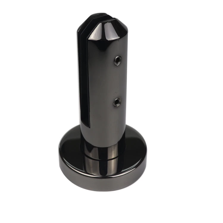 Black stainless steel spigots with rubber for glass fencing