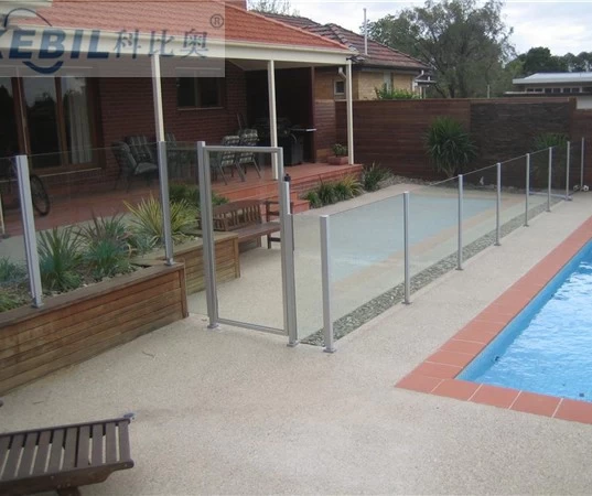 Poste de aluminio de la cerca de la piscina de la barandilla de cristal de la casa fácil de instalar de color marrón
