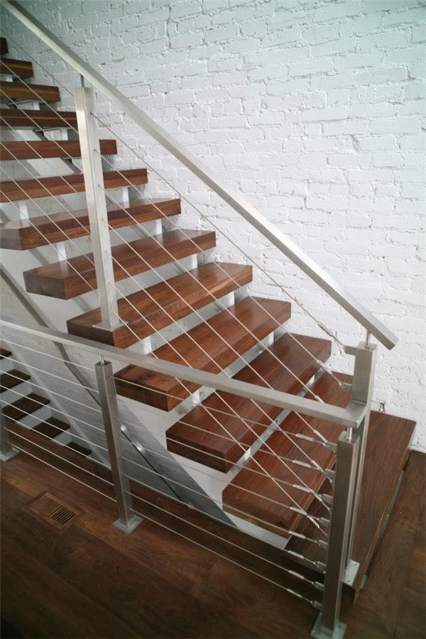 Cable railing stainless steel 316 square post for wire rope balustrade