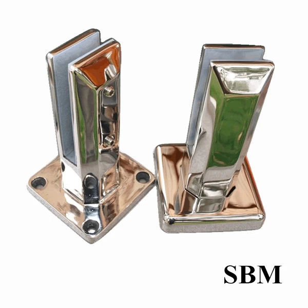 China SS316 grade square base plate glass spigot shopkeeper,1pc available
