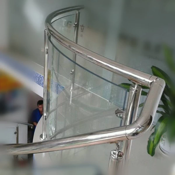 China stainless steel 316 handrail post with tempered glass panel filled in  for stair