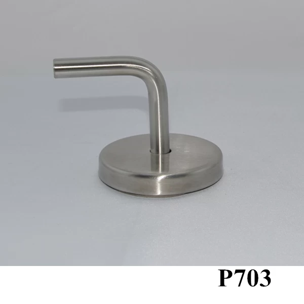 Concrete or wood mounted stainless steel handrail bracket for square tube P703