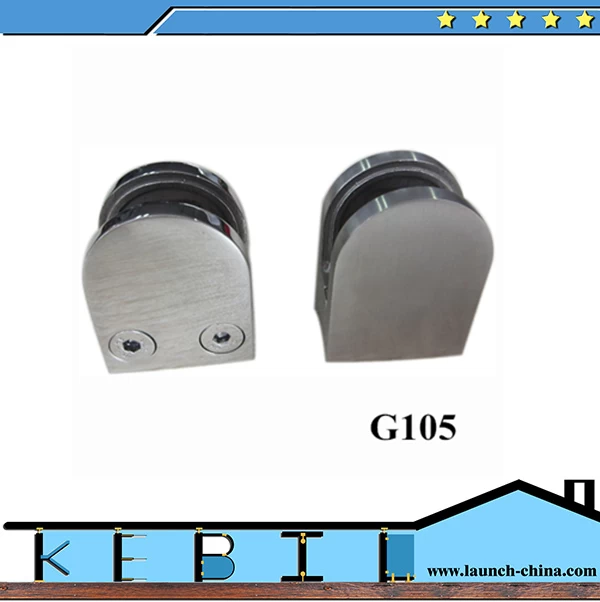 D shape glass clamp for baluster pipe