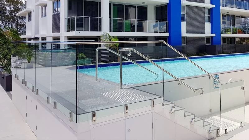 Duplex 2205 side mounted glass spigot for balcony glass railing