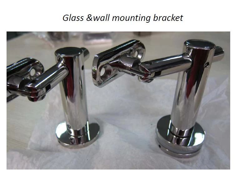 Glass mounted handrail bracket pipe support and holder P707