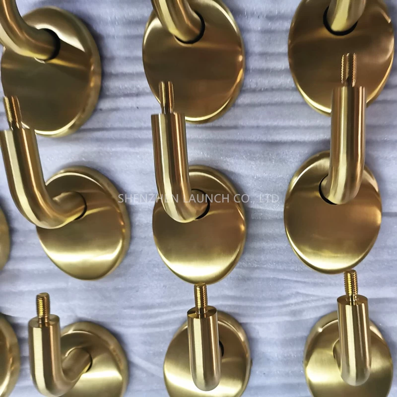 Gold color stainless steel wall mount handrail bracket