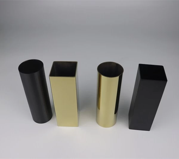 Golden stainless steel square handrail tube for balcony and fencing
