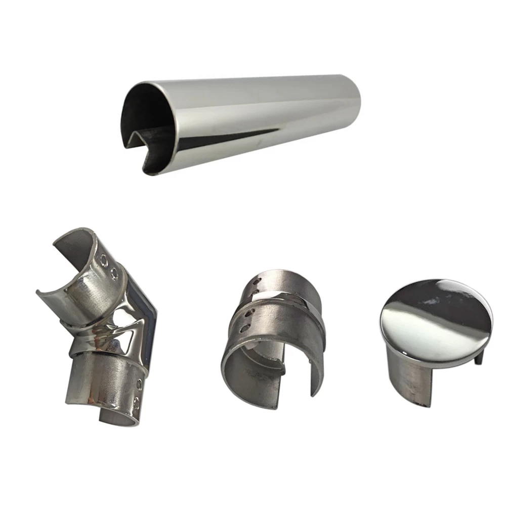 Groove tube or top handrail slot tube or stianless steel slot handrail tube