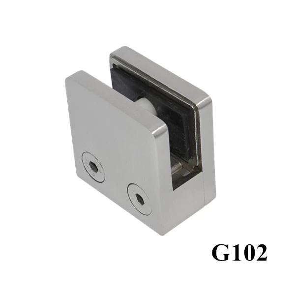 Heavy duty stainless steel glass clamp for 8-10mm glass square shape design G102