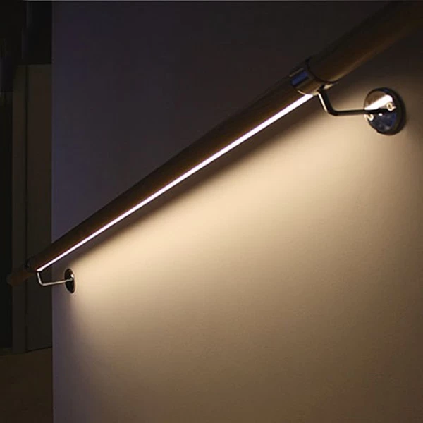 Illuminated LED Handrail system for indoor staircase handrail