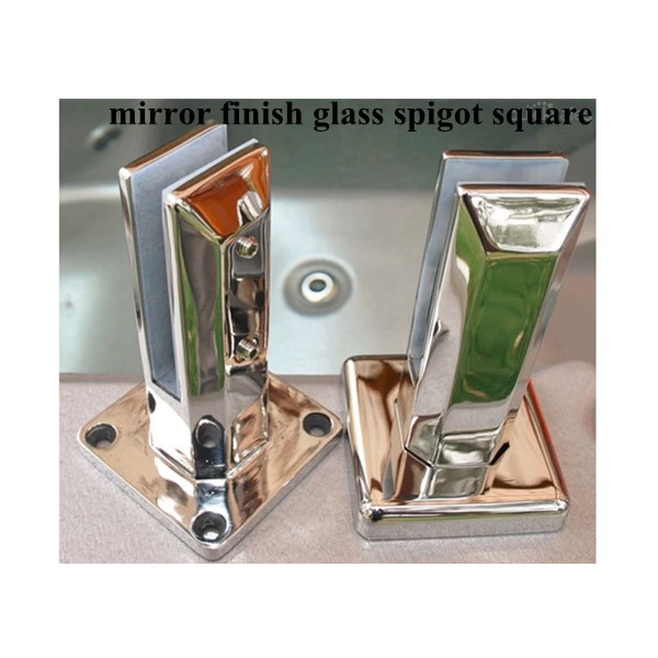 Mirror finish deck mounting square glass spigot in stainless steel 316 grade materail SBM