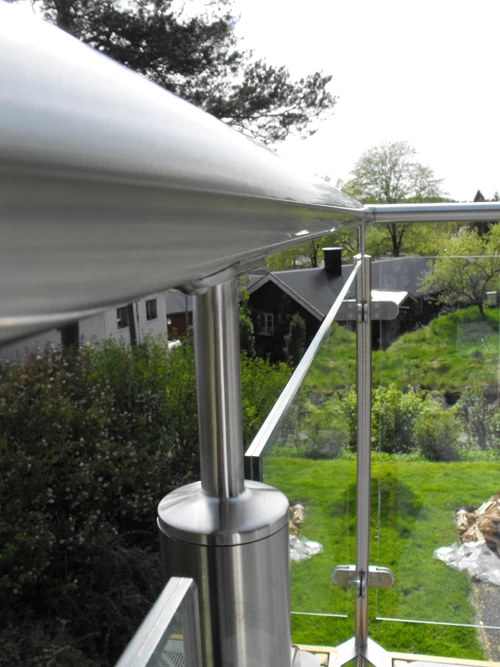 Outdoor Fence Panel Balcony Design Stainless Steel Glass Railing Balustrade Handrail