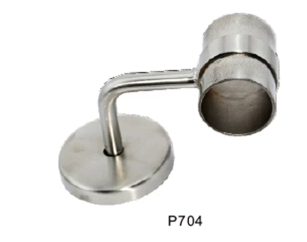 P704 wall fixing handrail brackets with tubing connector for round small pipe handrail