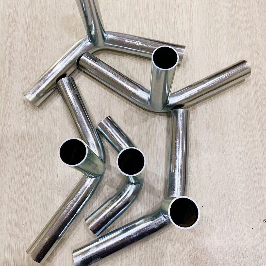 Pipe Fitting Customized Aluminum Welded Tube Connectors in 3-ways