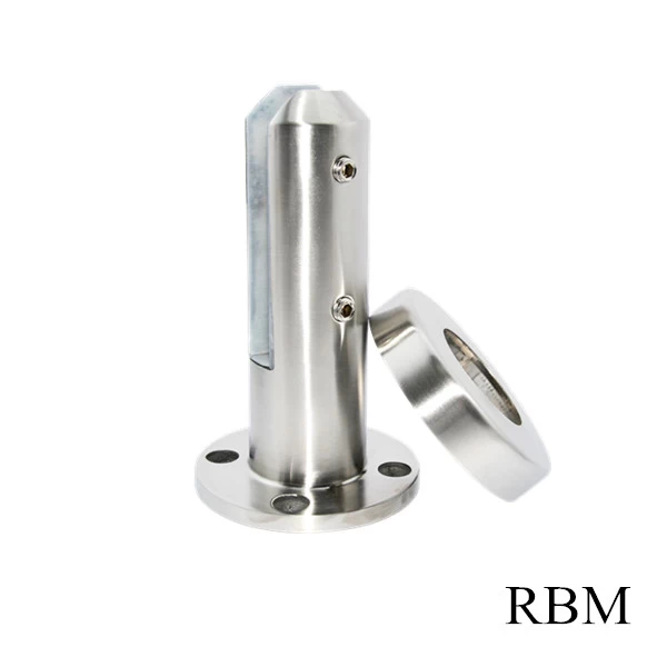 RBM stainless steel round base plate glass holder on the floor