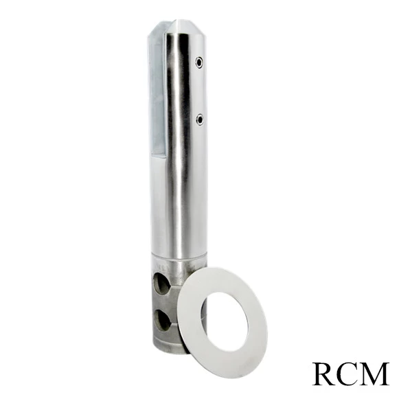 RCM 316 stainless steel core drilled round glass holder fixing in ground